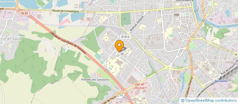 localisation de l'entreprise SOCIETE VIEVILLE IMMOBILIER à SOISSONS
