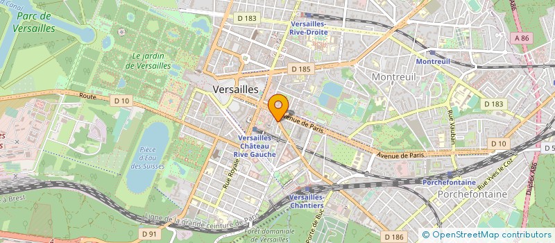 localisation de l'entreprise SOCIETE VIREY P ET VIREY J C à VERSAILLES