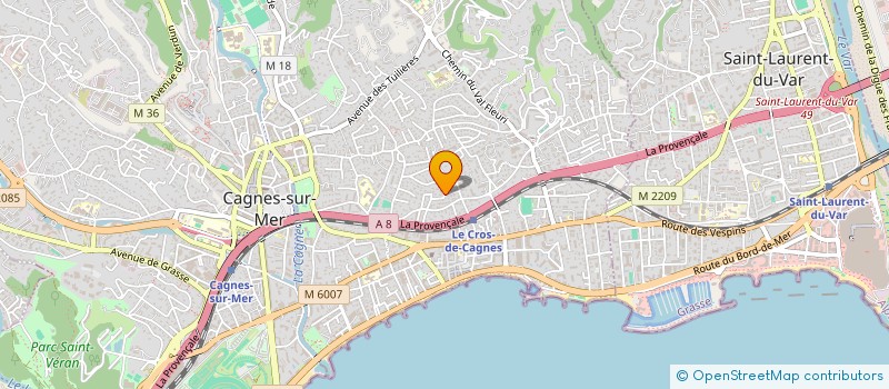 localisation de l'entreprise SOCIETE VIRGINIE à CAGNES-SUR-MER