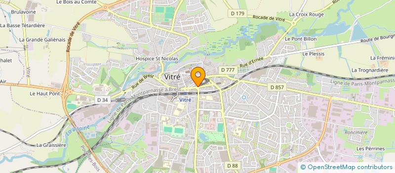 localisation de l'entreprise SOCIETE VITREENNE DE RESTAURATION  VITRE