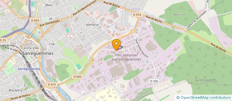 localisation de l'entreprise SOCIETE VOGA à SARREGUEMINES