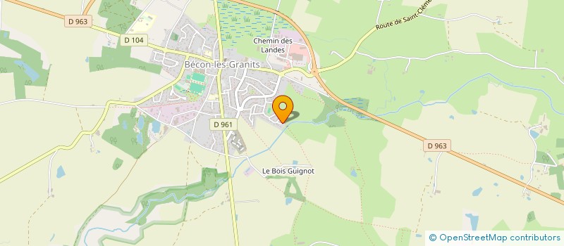 localisation de l'entreprise SOCIETE VOISINE FRERES à BECON-LES-GRANITS