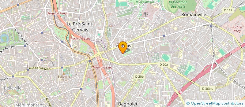 localisation de l'entreprise SOCIETE Y.P CONSEILS à LES LILAS
