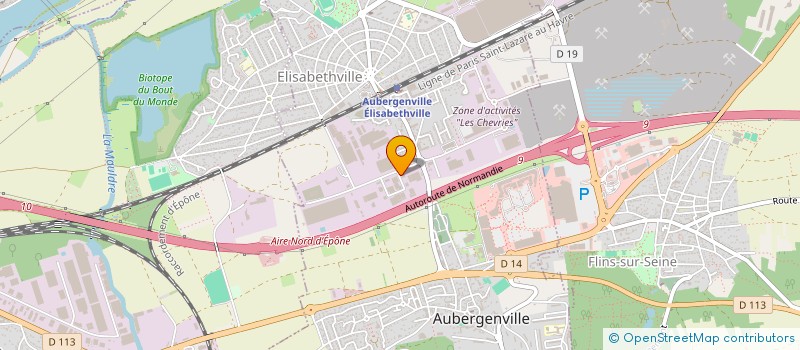 localisation de l'entreprise SOCIETE YVELINOISE DE PEINTURE  AUBERGENVILLE