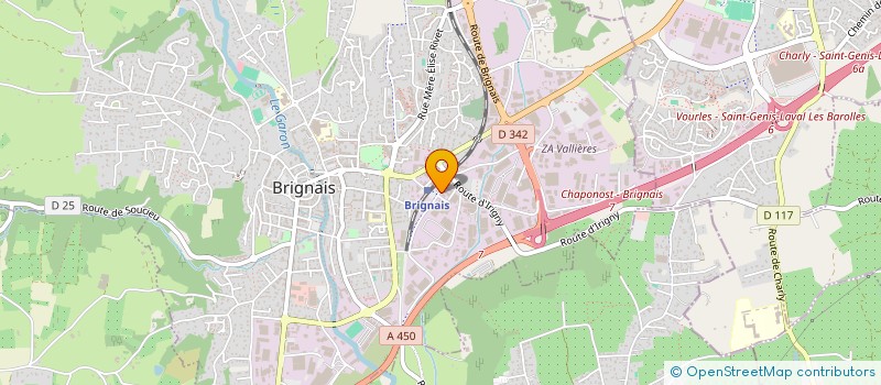 localisation de l'entreprise SOCIETE YVERICE à BRIGNAIS