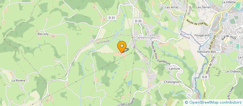 localisation de l'entreprise SOCIETES DES CHARPENTIERS ET DES COUVREURS REUNIS EN ABREVIATION SCCR à LA GRESLE