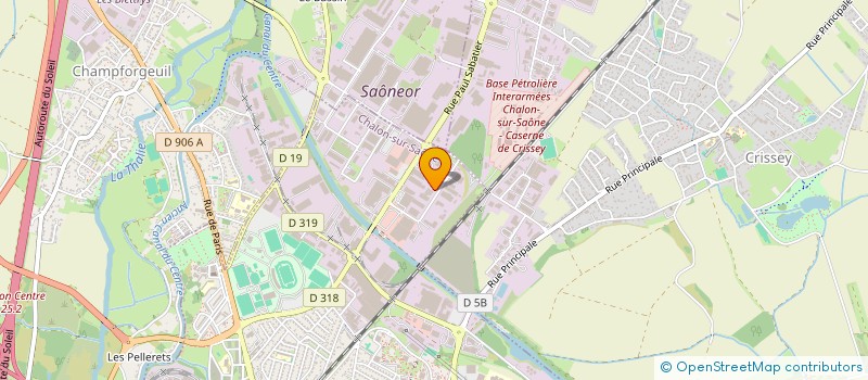 localisation de l'entreprise SOCINFER à CHALON-SUR-SAONE