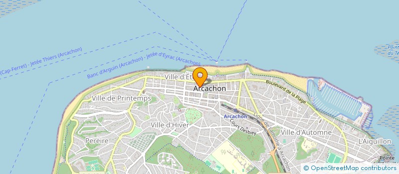 localisation de l'entreprise SOCIOETE D'EXPLOITATION D'EAU DU BASSIN D'ARCACHON SUD à ARCACHON