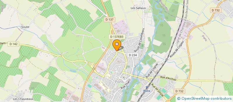 localisation de l'entreprise SOCOA AGRO à PONS
