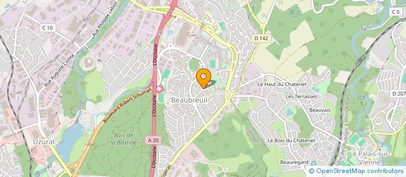 localisation de l'entreprise SOCOBAT à LIMOGES