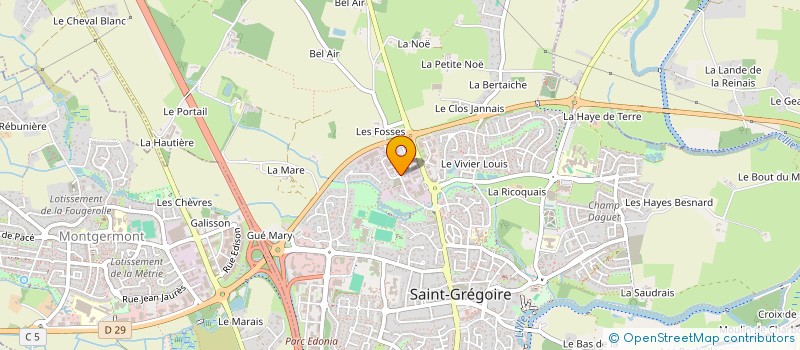 localisation de l'entreprise SOCOBATEL à SAINT-GREGOIRE