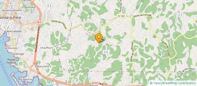 localisation de l'entreprise SOCOBOIS INDUSTRIES  LE GOSIER