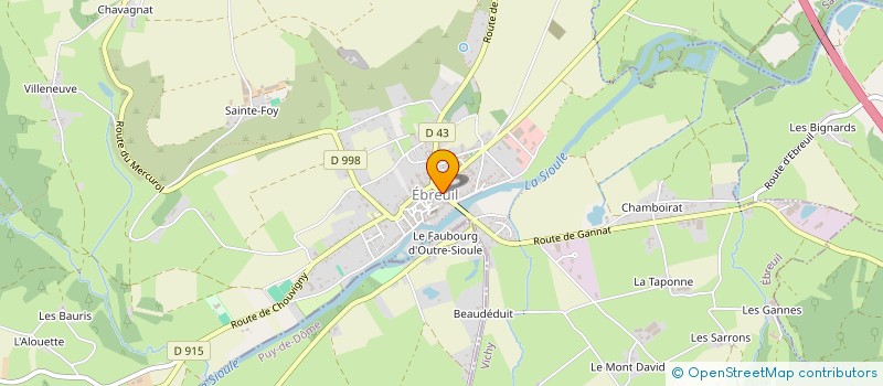 localisation de l'entreprise SOCOGEN à EBREUIL