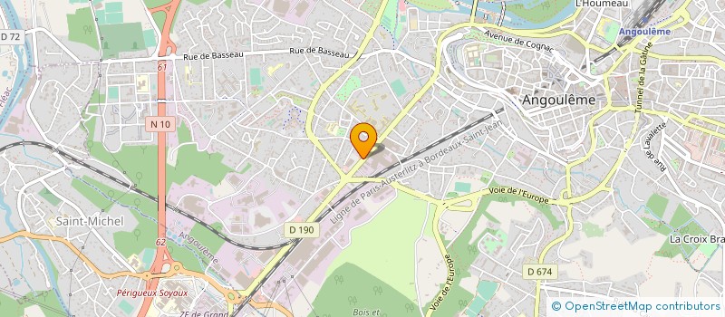localisation de l'entreprise SOCOMA SARL à ANGOULEME