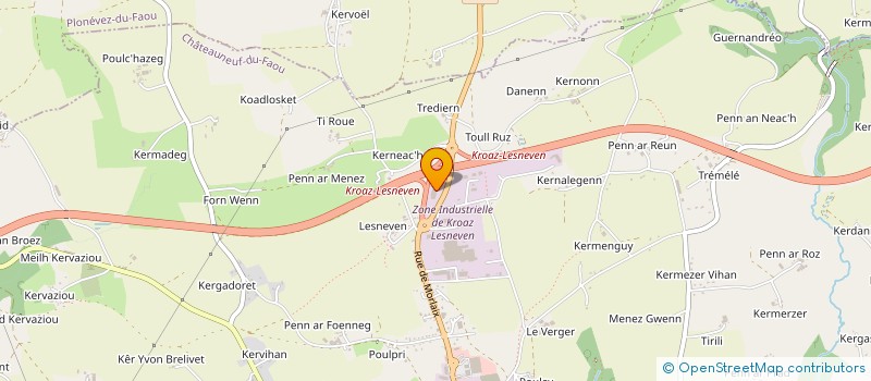 localisation de l'entreprise SOCOPA CHATEAUNEUF DU FAOU à CHATEAUNEUF-DU-FAOU