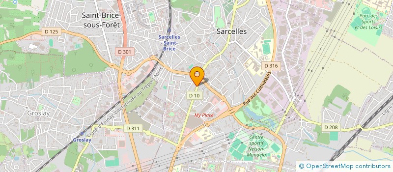 localisation de l'entreprise SOCOREST  SARCELLES