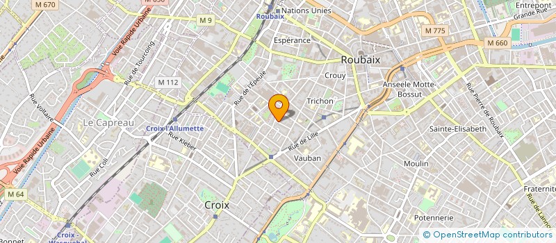 localisation de l'entreprise SOCRATEX  ROUBAIX