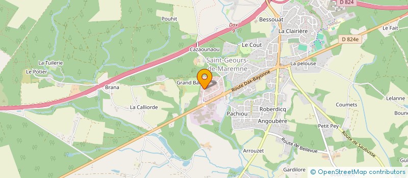 localisation de l'entreprise SOCRETEC à SAINT-GEOURS-DE-MAREMNE