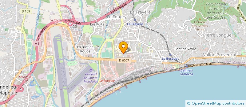 localisation de l'entreprise SOCTRA SOC COMMERCIA TRANSACT à CANNES