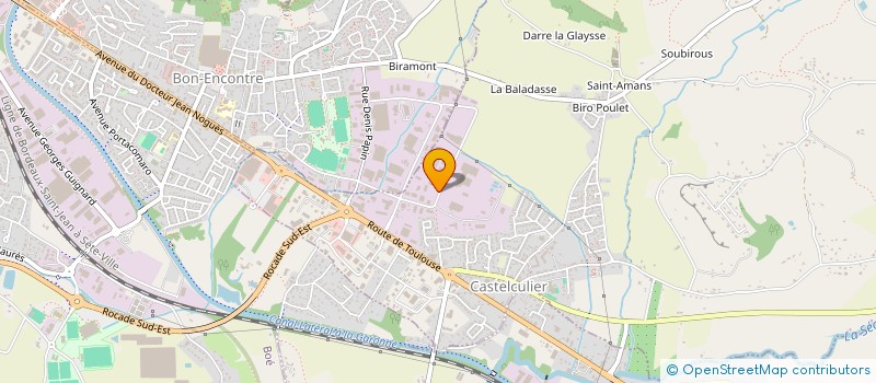 localisation de l'entreprise SODABAT à CASTELCULIER