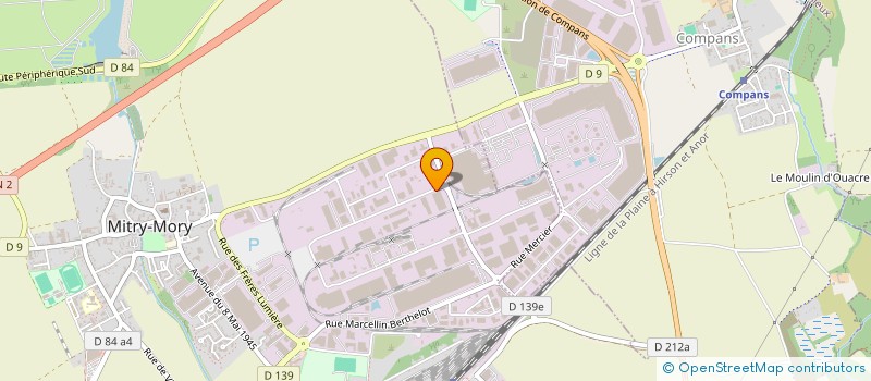 localisation de l'entreprise SODACOFI à MITRY-MORY