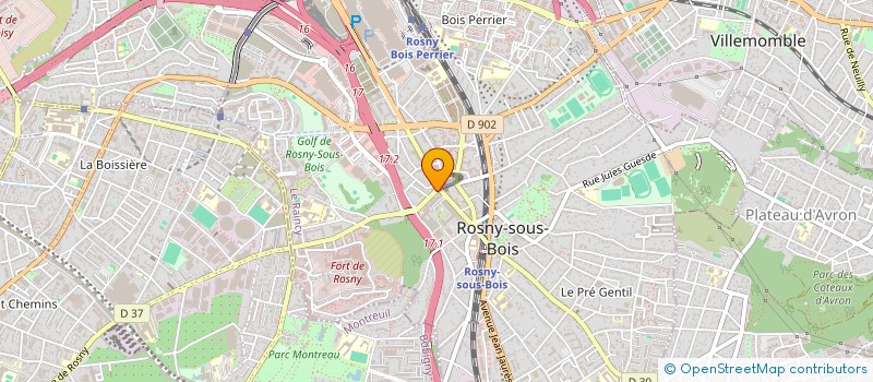 localisation de l'entreprise SODADE à ROSNY SOUS BOIS