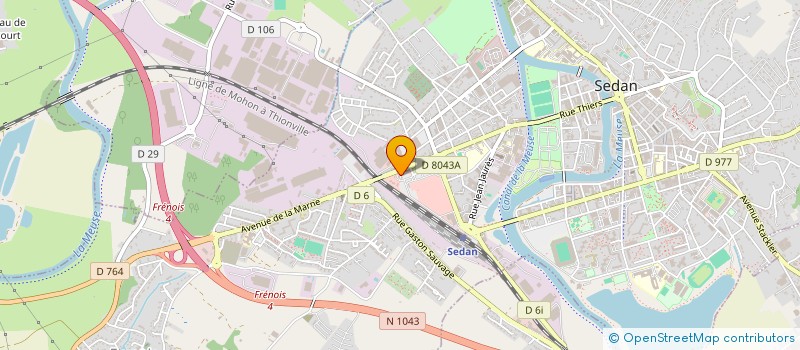 localisation de l'entreprise SODANAC à SEDAN