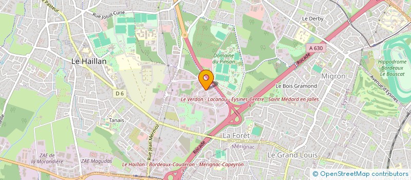 localisation de l'entreprise SODAREX AQUITAINE OUEST  LE HAILLAN