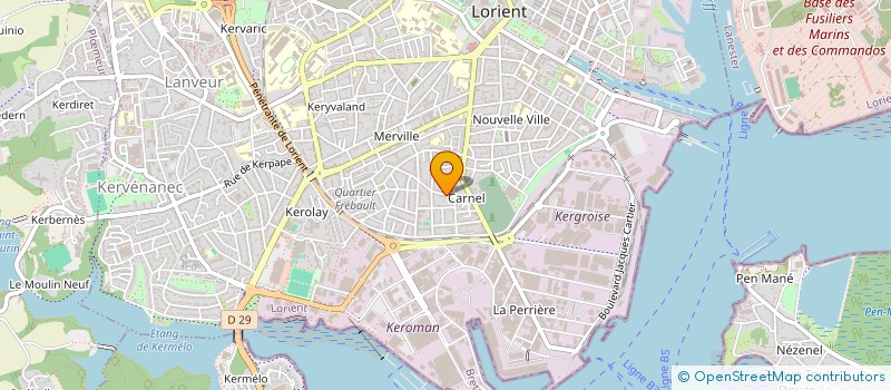 localisation de l'entreprise SODASA  LORIENT
