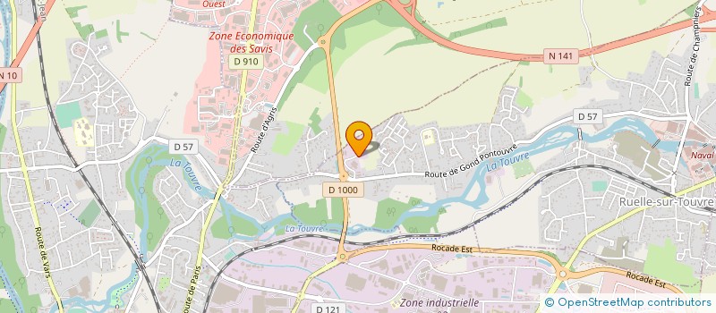 localisation de l'entreprise SODATEC CITES à RUELLE-SUR-TOUVRE