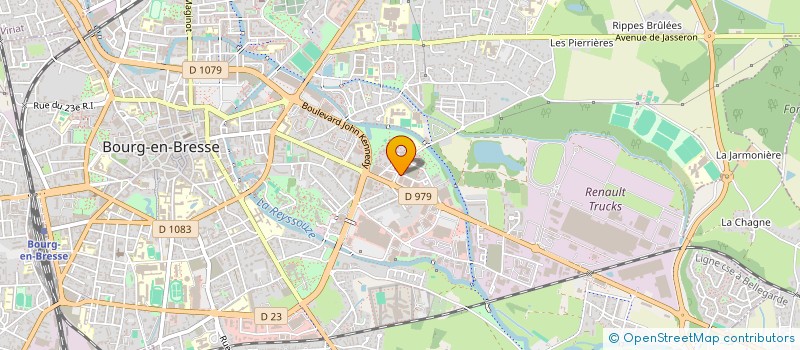 localisation de l'entreprise SODATEX à BOURG-EN-BRESSE