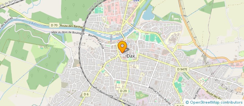 localisation de l'entreprise SODAX  DAX