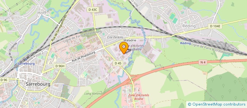 localisation de l'entreprise SODECO - SOCIETE DE DECOUPE ET DE COUTURE  SARREBOURG