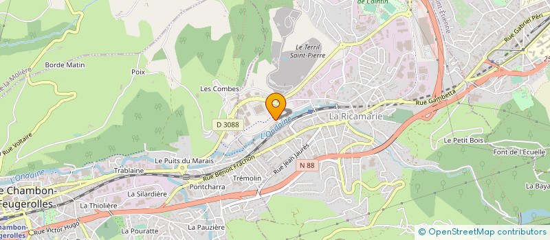 localisation de l'entreprise SODERTEX à LA RICAMARIE