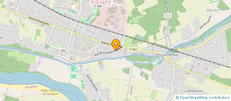localisation de l'entreprise SODESECO à CHECY