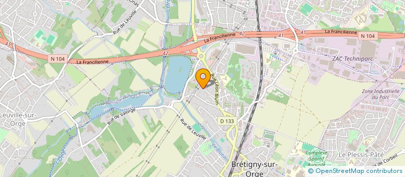 localisation de l'entreprise SODETEC SOCIETE ETUDES TECHNIQUES à BRETIGNY-SUR-ORGE