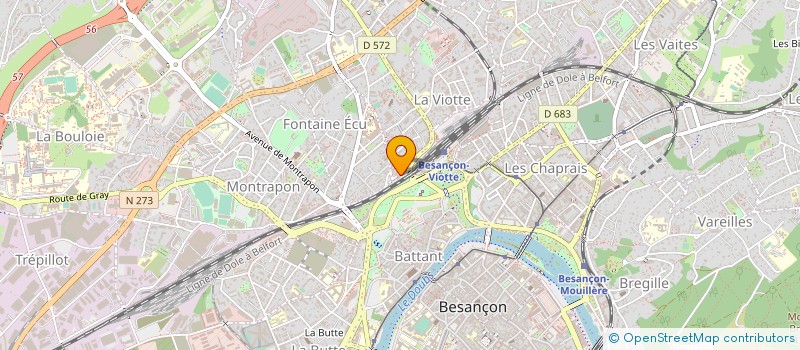 localisation de l'entreprise SODEVE à BESANCON