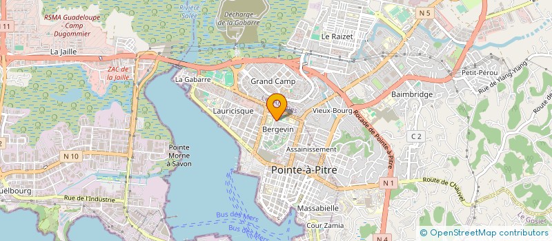 localisation de l'entreprise SODEX ETOILE à POINTE A PITRE