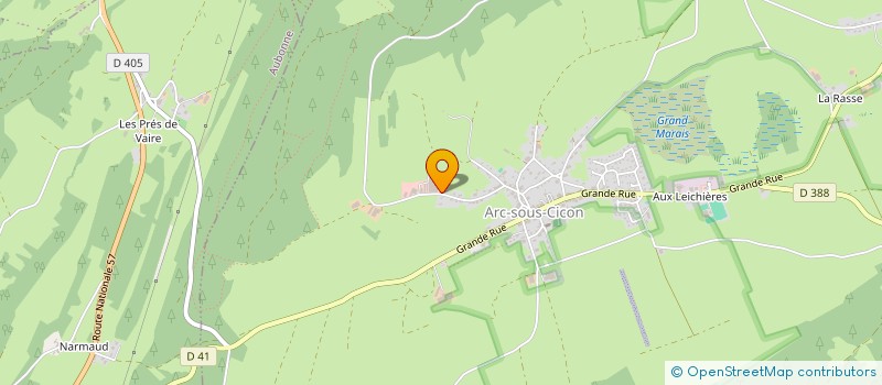 localisation de l'entreprise SODEX FLEURS PLANTES DU HAUT DOUBS  ARC-SOUS-CICON