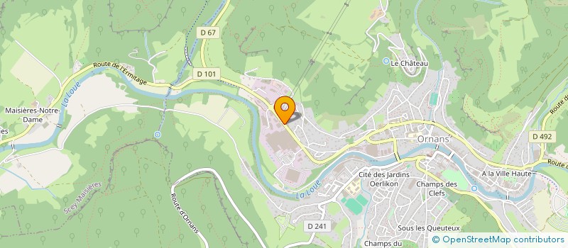 localisation de l'entreprise SODEX MEDDA à ORNANS