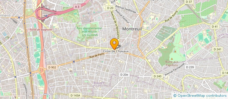 localisation de l'entreprise SODEXER à MONTREUIL