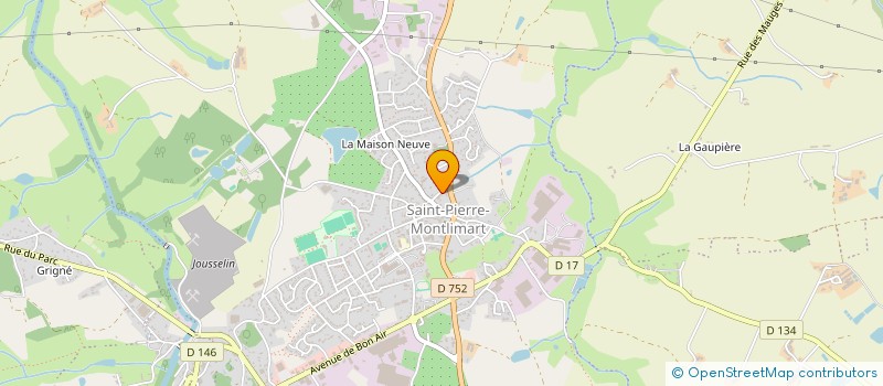 localisation de l'entreprise SODEXI à MONTREVAULT-SUR-EVRE