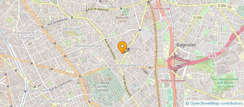 localisation de l'entreprise SODI 20  PARIS