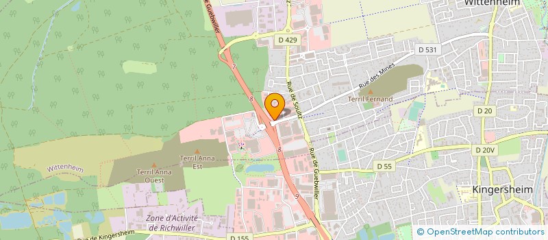 localisation de l'entreprise SODI EURO  WITTENHEIM