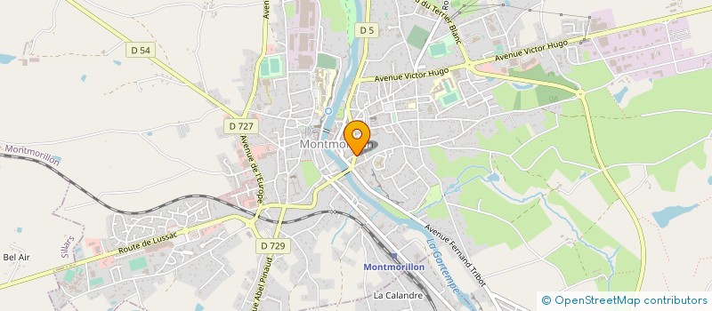 localisation de l'entreprise SODIANA à MONTMORILLON
