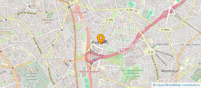 localisation de l'entreprise SODIBA à BAGNOLET