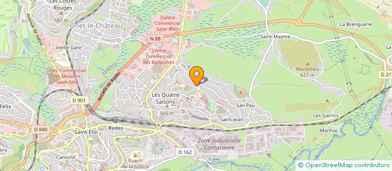 localisation de l'entreprise SODICAL à ONET-LE-CHATEAU