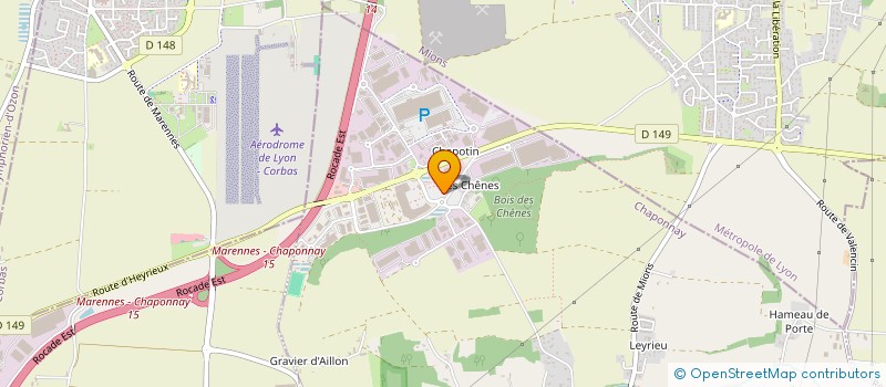 localisation de l'entreprise SODICHAP à CHAPONNAY