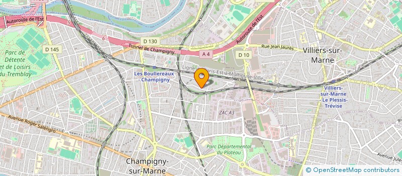 localisation de l'entreprise SODICOCAF à CHAMPIGNY-SUR-MARNE