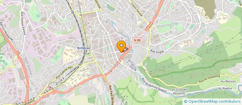 localisation de l'entreprise SODICRA STE DIFFUSION CRAVATES à SAINT-ETIENNE